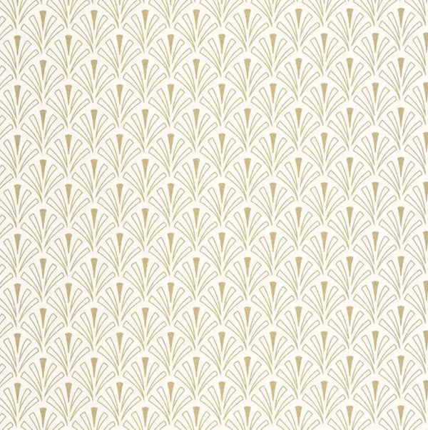 Closeup of a wallpaper showing its Art-Deco, Contemporary, Neutrals pattern, color, and subtle texture.