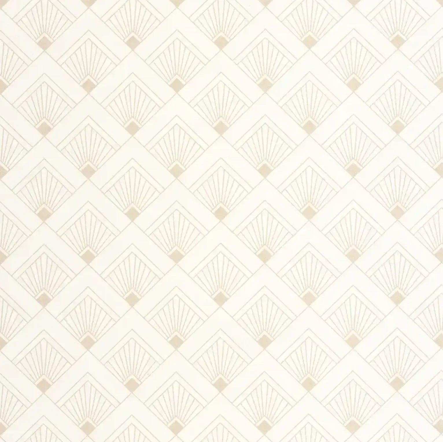 Closeup of a wallpaper showing its Art-Deco, Contemporary, Geometric, Neutrals pattern, color, and subtle texture.