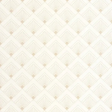 Closeup of a wallpaper showing its Art-Deco, Contemporary, Geometric, Neutrals pattern, color, and subtle texture.