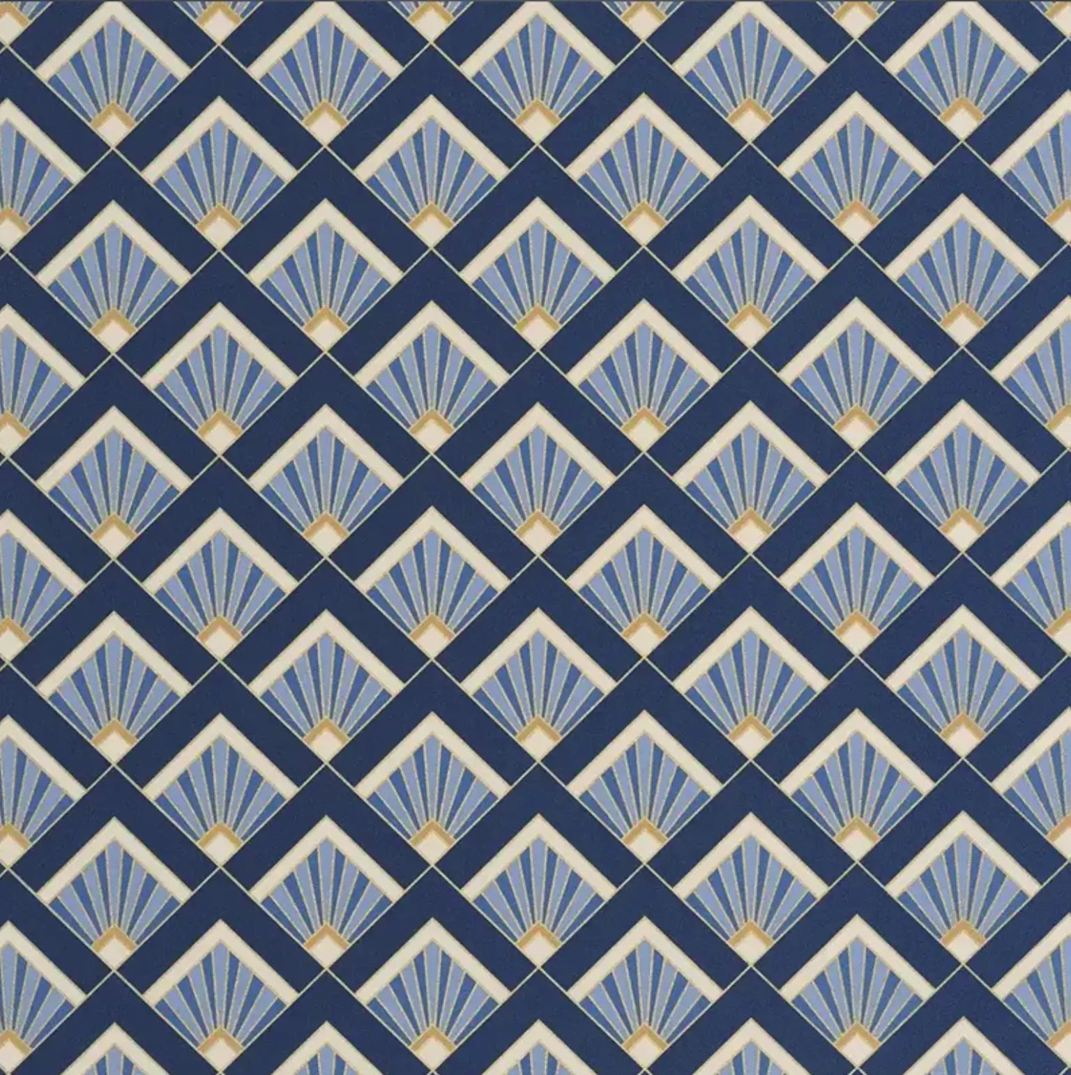 Closeup of a wallpaper showing its Art-Deco, Contemporary, Geometric pattern, color, and subtle texture.