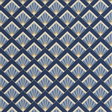 Closeup of a wallpaper showing its Art-Deco, Contemporary, Geometric pattern, color, and subtle texture.