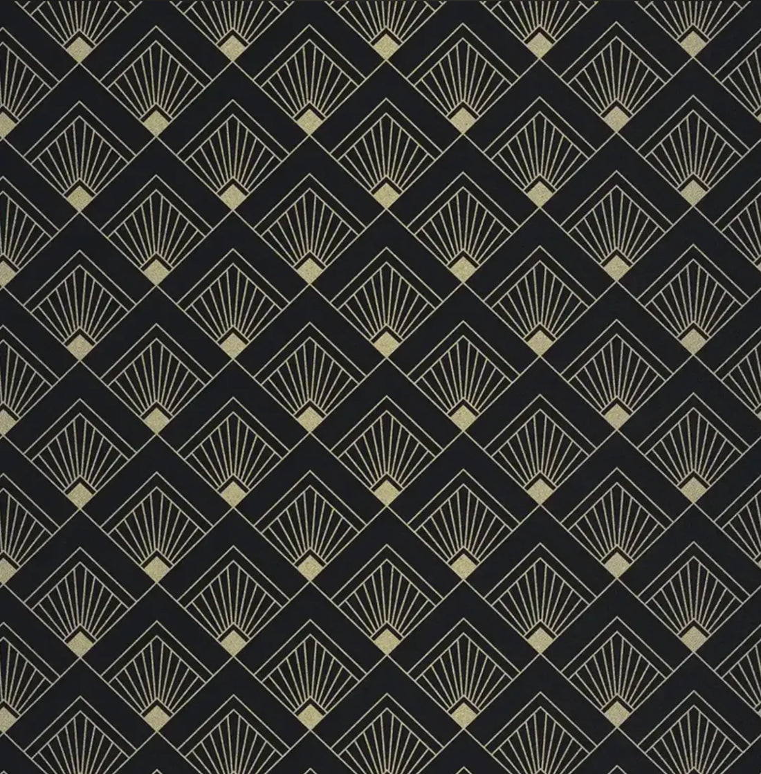 Closeup of a wallpaper showing its Art-Deco, Contemporary, Dramatic, Geometric pattern, color, and subtle texture.