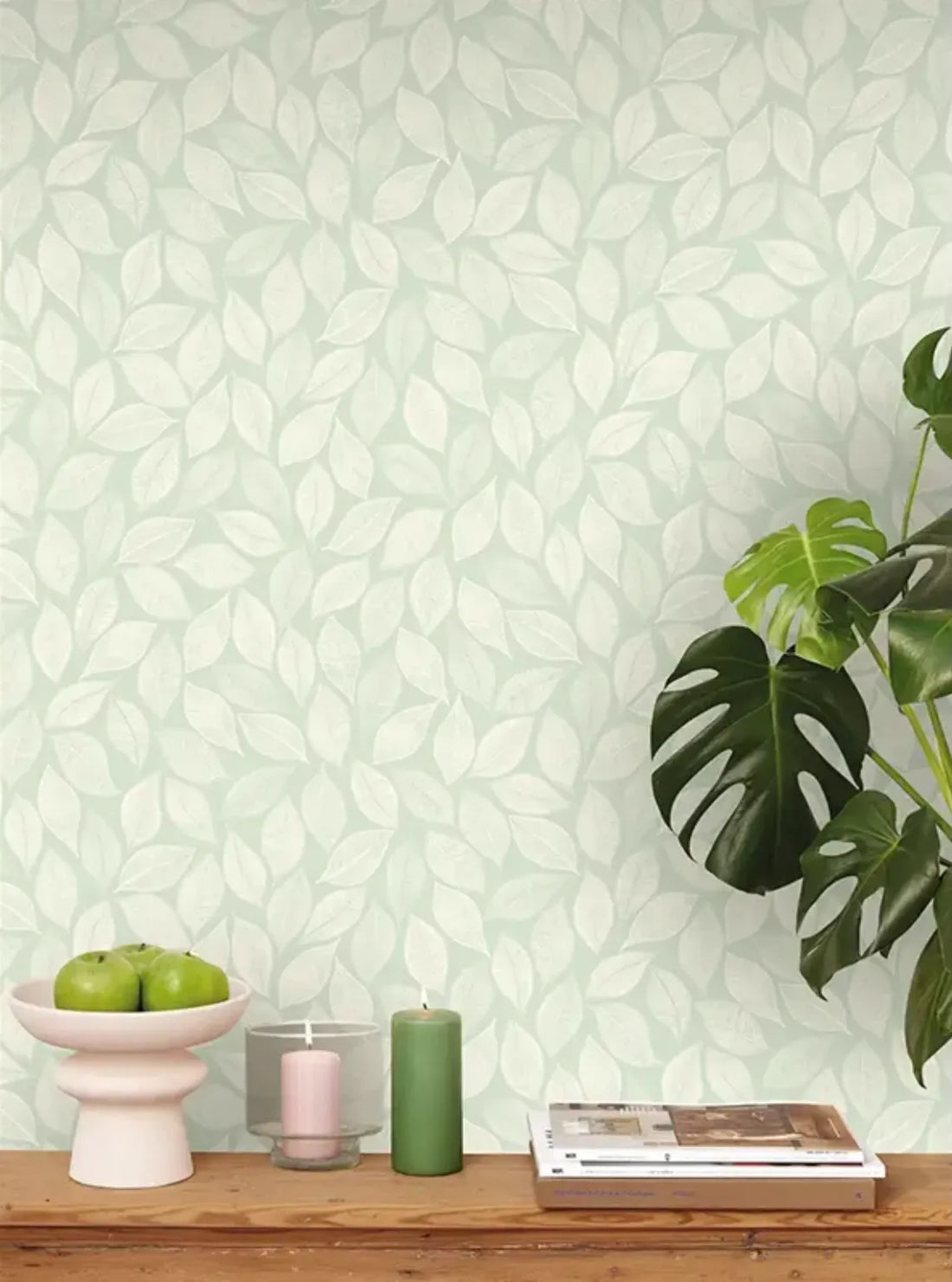 Closeup of a wallpaper showing its Nature, Pastels pattern, color, and subtle texture.