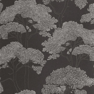 Closeup of a wallpaper showing its Contemporary, Monochrome, Nature pattern, color, and subtle texture.