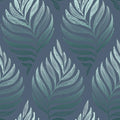 Closeup of a wallpaper showing its Blue, Contemporary, Floral, Green, Nature pattern, color, and subtle texture.