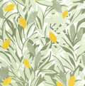 Closeup of a wallpaper showing its Contemporary, Floral, Nature, Sun-Kissed pattern, color, and subtle texture.