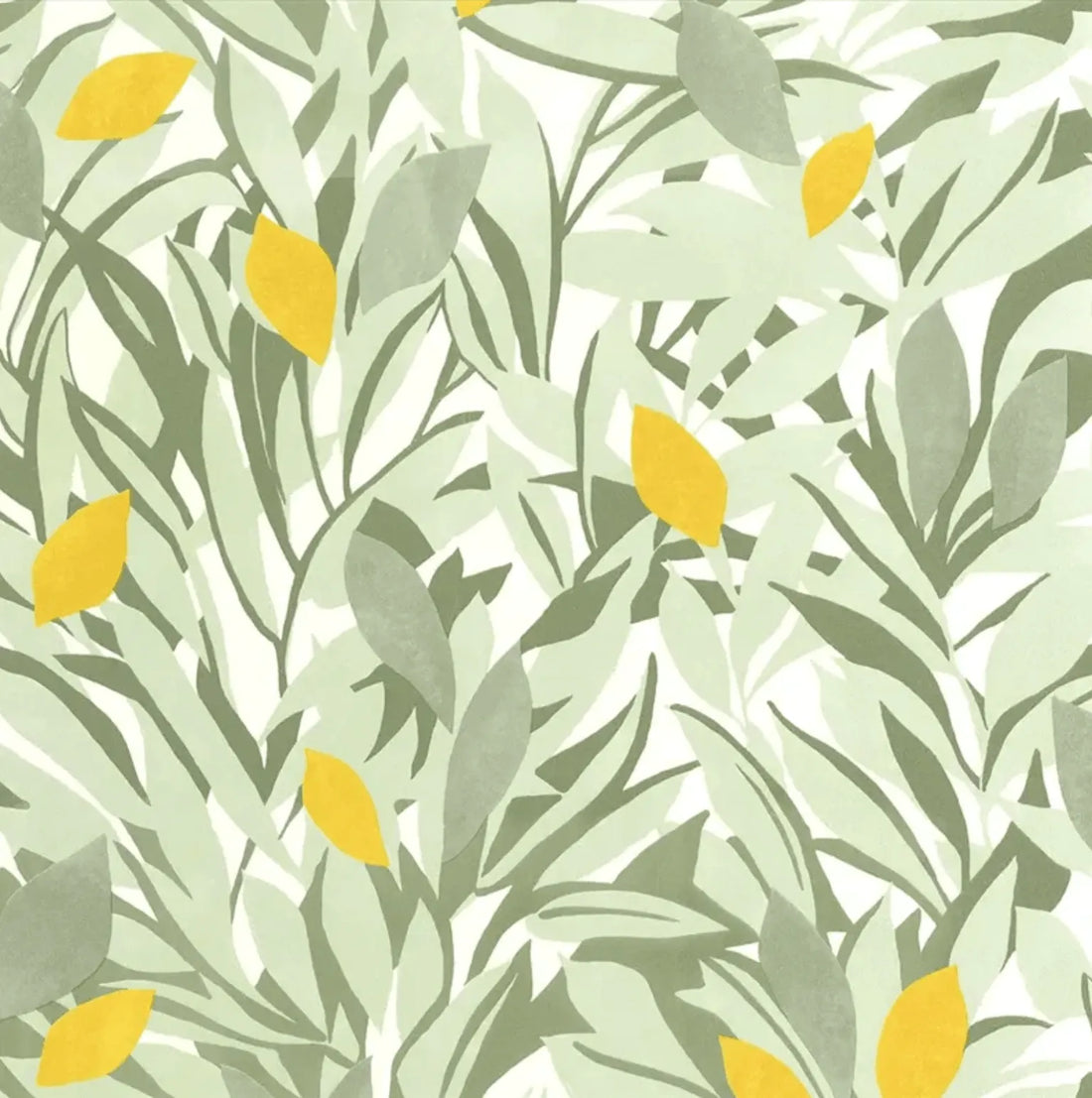 Closeup of a wallpaper showing its Contemporary, Floral, Nature, Sun-Kissed pattern, color, and subtle texture.