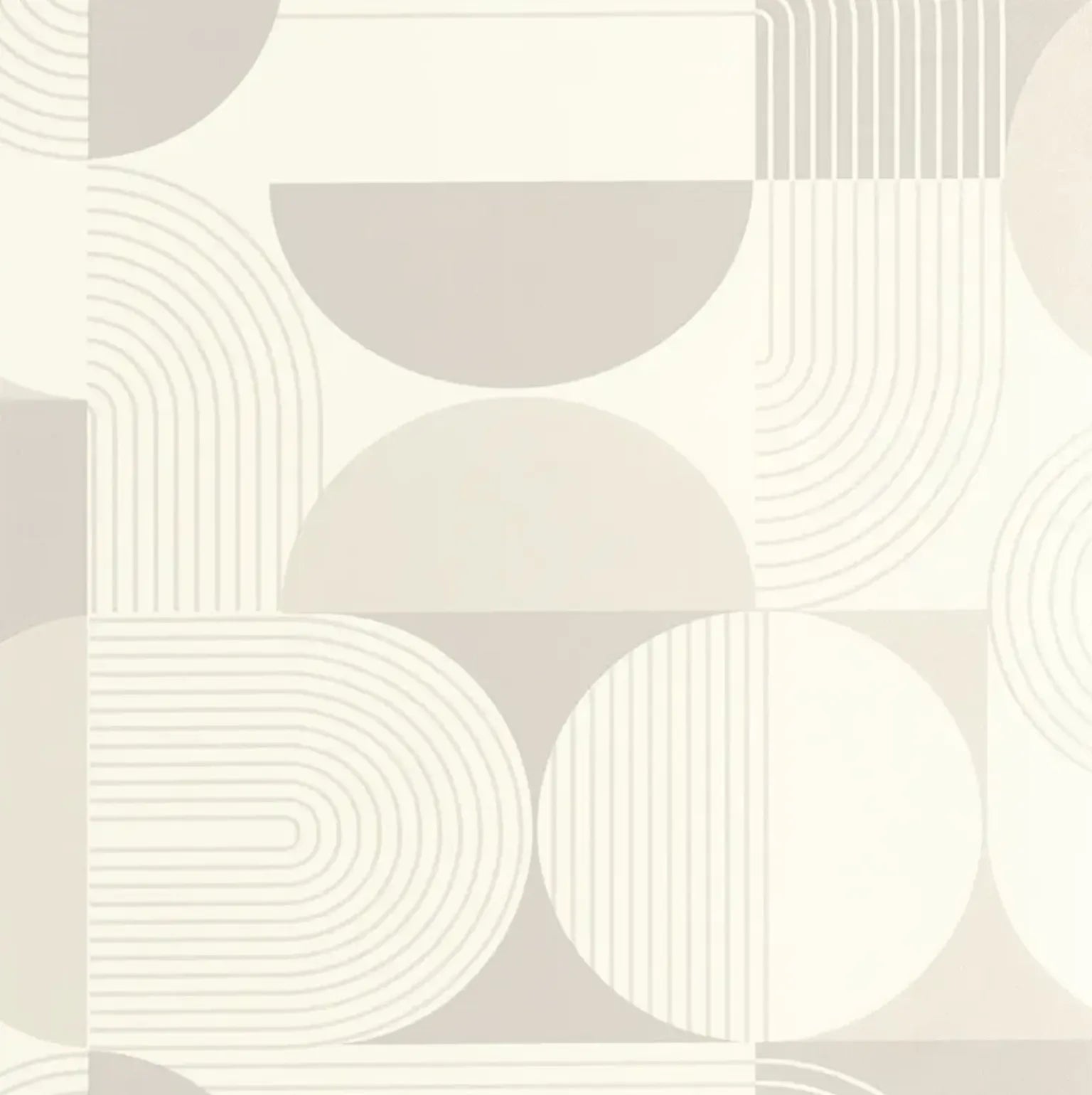 Closeup of a wallpaper showing its Art-Deco, Contemporary, Geometric, Neutrals pattern, color, and subtle texture.