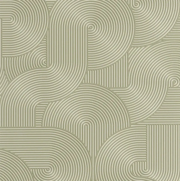 Closeup of a wallpaper showing its Art-Deco, Contemporary, Geometric, Unicolour pattern, color, and subtle texture.