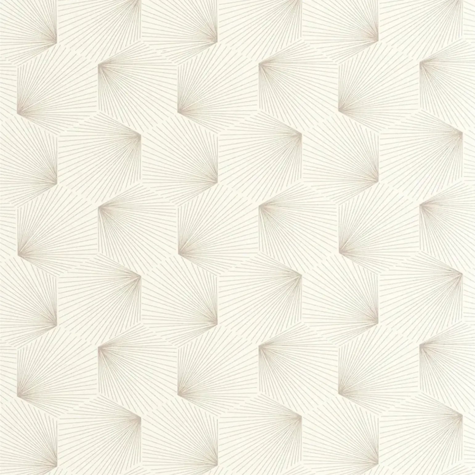 Closeup of a wallpaper showing its Art-Deco, Contemporary, Geometric, Neutrals, Unicolour pattern, color, and subtle texture.