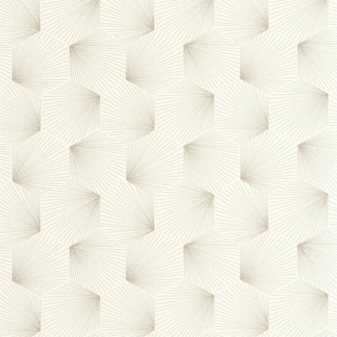 Closeup of a wallpaper showing its Art-Deco, Contemporary, Geometric, Neutrals, Unicolour pattern, color, and subtle texture.