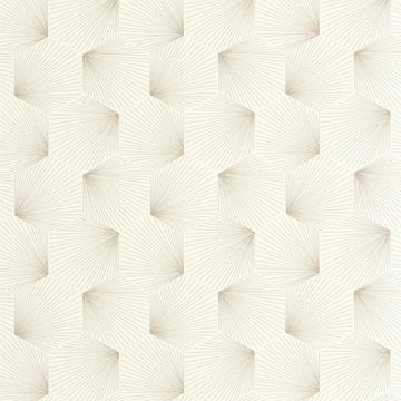 Closeup of a wallpaper showing its Art-Deco, Contemporary, Geometric, Neutrals, Unicolour pattern, color, and subtle texture.