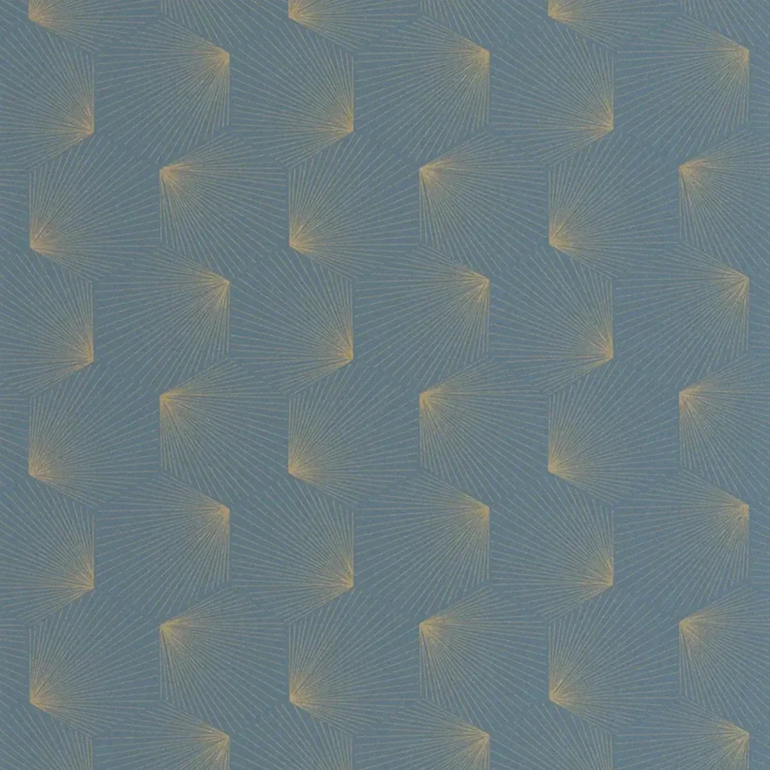 Closeup of a wallpaper showing its Art-Deco, Contemporary, Geometric pattern, color, and subtle texture.