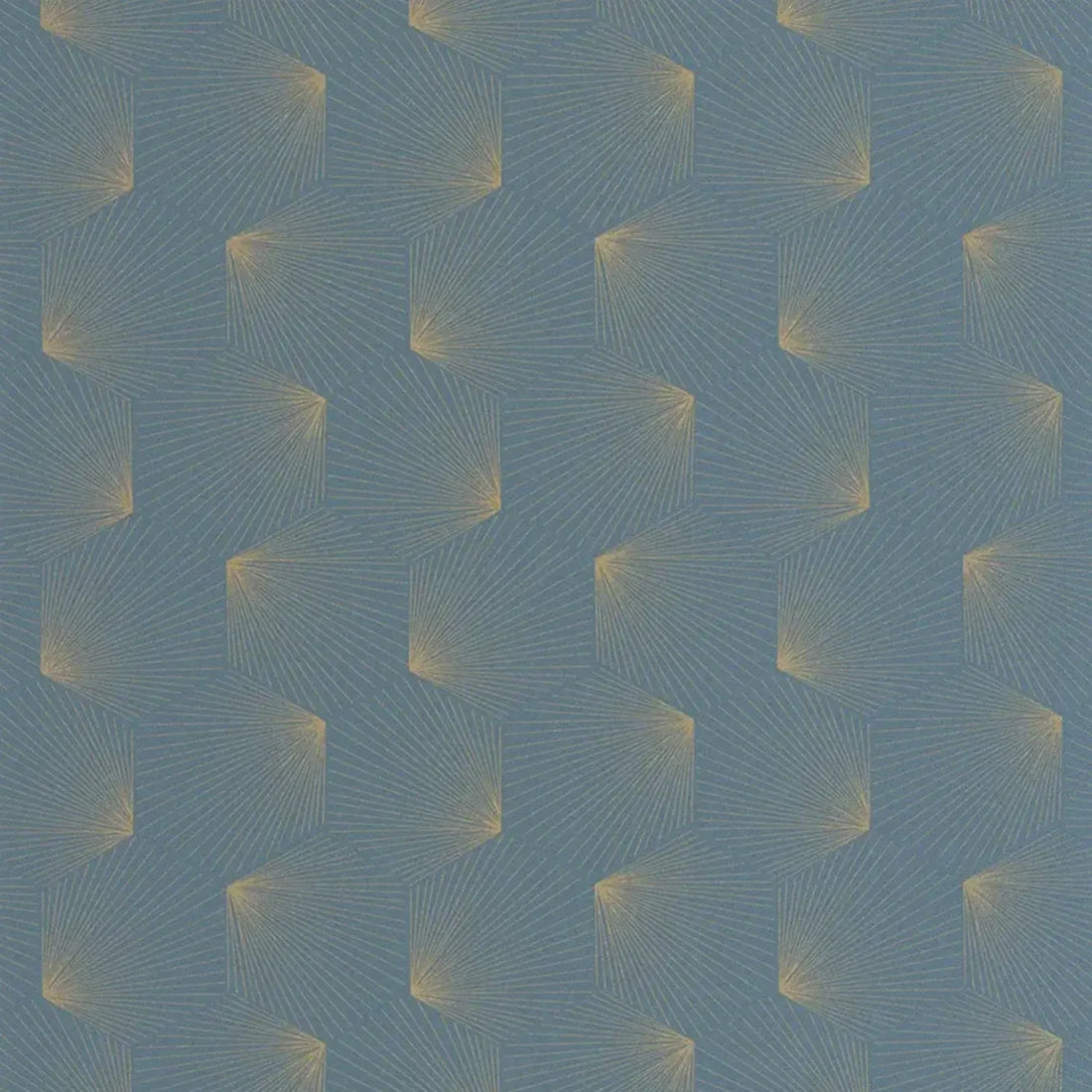 Closeup of a wallpaper showing its Art-Deco, Contemporary, Geometric pattern, color, and subtle texture.