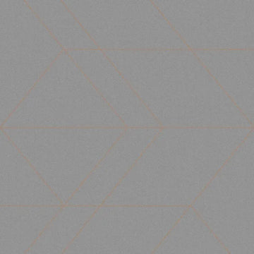 Closeup of a wallpaper showing its Contemporary, Geometric, Grey, Monochrome pattern, color, and subtle texture.