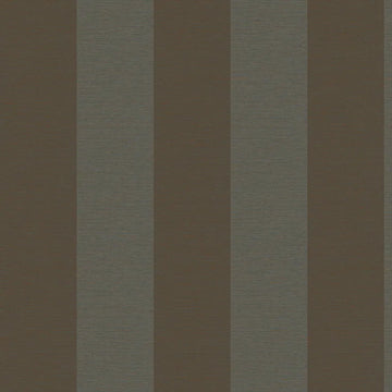 Closeup of a wallpaper showing its Brown, Contemporary, Metallic, Stripes, Two-tone pattern, color, and subtle texture.