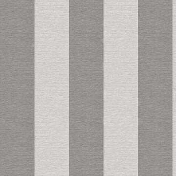 Closeup of a wallpaper showing its Contemporary, Grey, Metallic, Monochrome, Silver, Stripes, Two-tone pattern, color, and subtle texture.