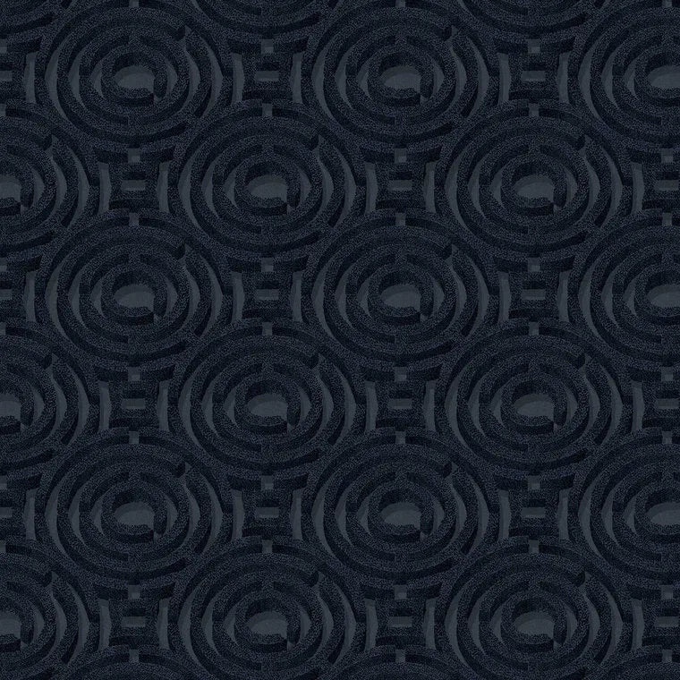 Closeup of a wallpaper showing its Circles, Contemporary, Geometric, Monochrome pattern, color, and subtle texture.