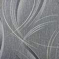 Closeup of a wallpaper showing its Contemporary, Embossed, Grey, Monochrome, Textures, Waves pattern, color, and subtle texture.