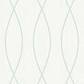 Closeup of a wallpaper showing its Contemporary, Green, Trellis, Unicolour, White pattern, color, and subtle texture.