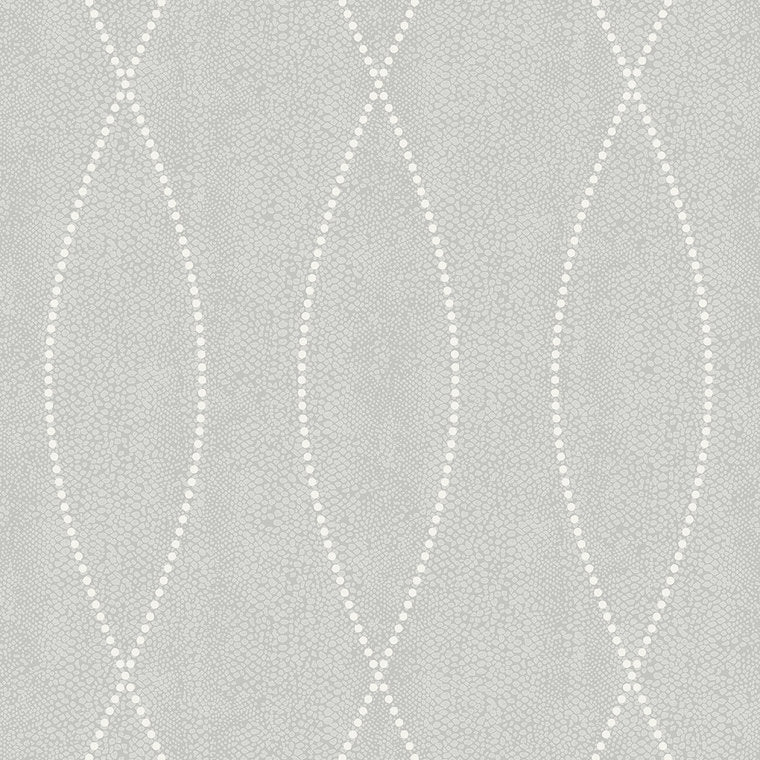 Closeup of a wallpaper showing its Contemporary, Monochrome, Trellis, Unicolour pattern, color, and subtle texture.