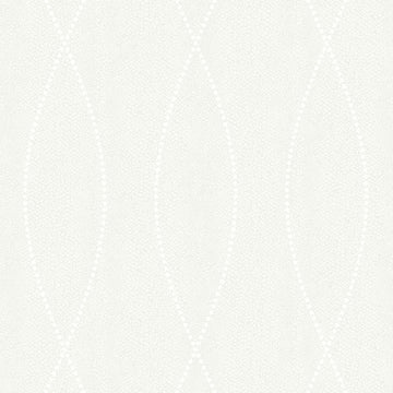 Closeup of a wallpaper showing its Contemporary, Monochrome, Trellis, Unicolour, White pattern, color, and subtle texture.