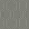 Closeup of a wallpaper showing its Contemporary, Geometric, Monochrome, Trellis, Unicolour pattern, color, and subtle texture.