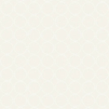 Closeup of a wallpaper showing its Circles, Contemporary, Cream, Monochrome, Neutrals, White pattern, color, and subtle texture.