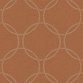 Closeup of a wallpaper showing its Brown, Circles, Contemporary, Geometric pattern, color, and subtle texture.