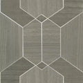 Closeup of a wallpaper showing its Geometric, Monochrome, Wood-veneer pattern, color, and subtle texture.