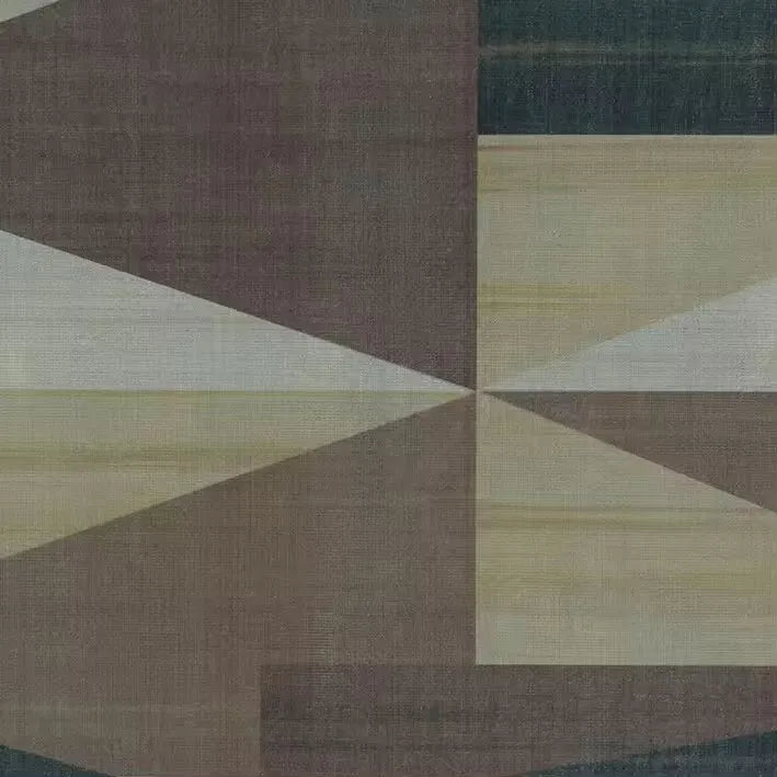 Closeup of a wallpaper showing its Brown, Contemporary, Geometric pattern, color, and subtle texture.