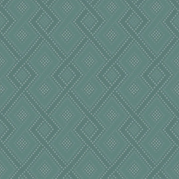 Closeup of a wallpaper showing its Contemporary, Geometric, Green pattern, color, and subtle texture.