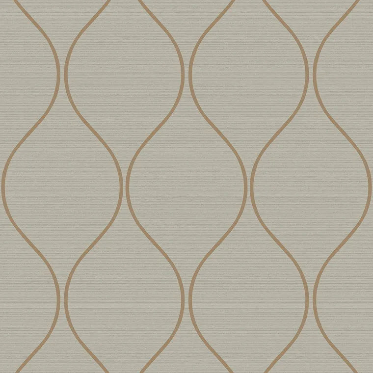 Closeup of a wallpaper showing its Brown, Contemporary, Trellis, Unicolour pattern, color, and subtle texture.