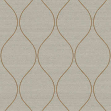 Closeup of a wallpaper showing its Brown, Contemporary, Trellis, Unicolour pattern, color, and subtle texture.