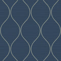 Closeup of a wallpaper showing its Blue, Contemporary, Trellis, Unicolour pattern, color, and subtle texture.