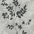 Closeup of a wallpaper showing its Black, Contemporary, Monochrome pattern, color, and subtle texture.