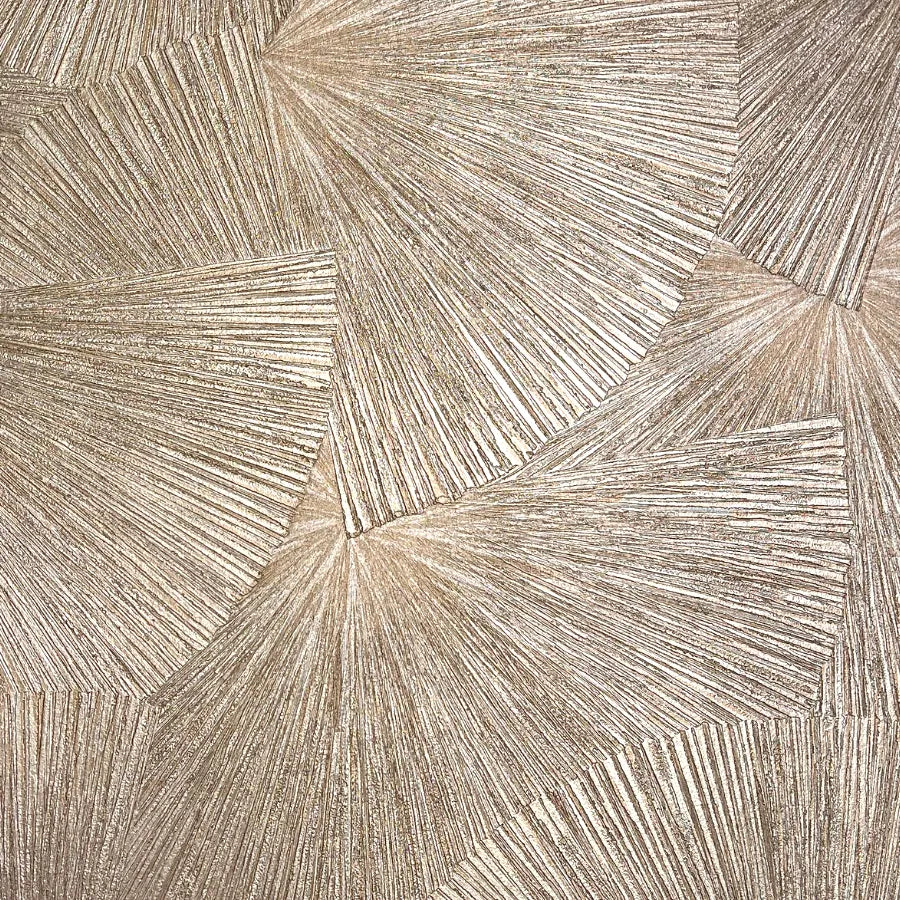 Closeup of a wallpaper showing its Contemporary, Embossed, Geometric, Gold, Textures pattern, color, and subtle texture.