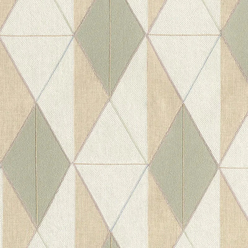 Closeup of a wallpaper showing its Contemporary, Geometric, Multicolour, Neutrals, Two-tone pattern, color, and subtle texture.