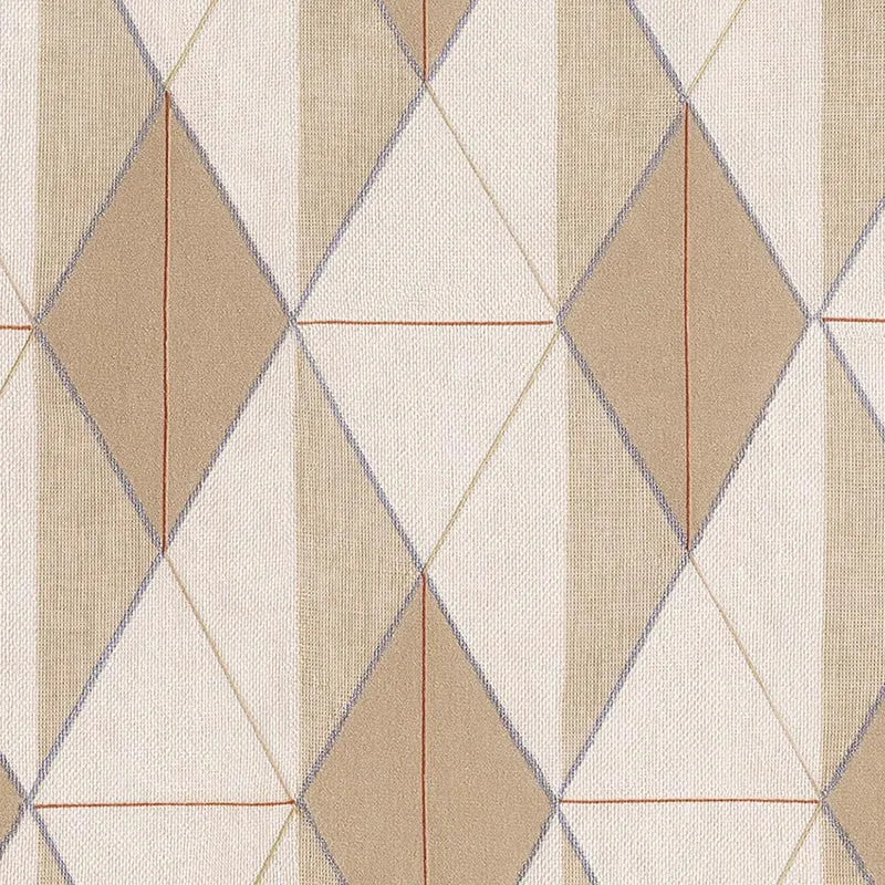 Closeup of a wallpaper showing its Contemporary, Geometric, Neutrals, Two-tone pattern, color, and subtle texture.