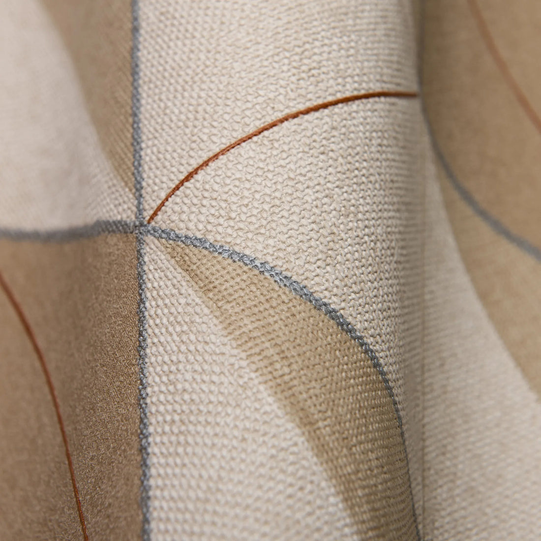 Closeup of a wallpaper showing its Contemporary, Geometric, Neutrals, Two-tone pattern, color, and subtle texture.