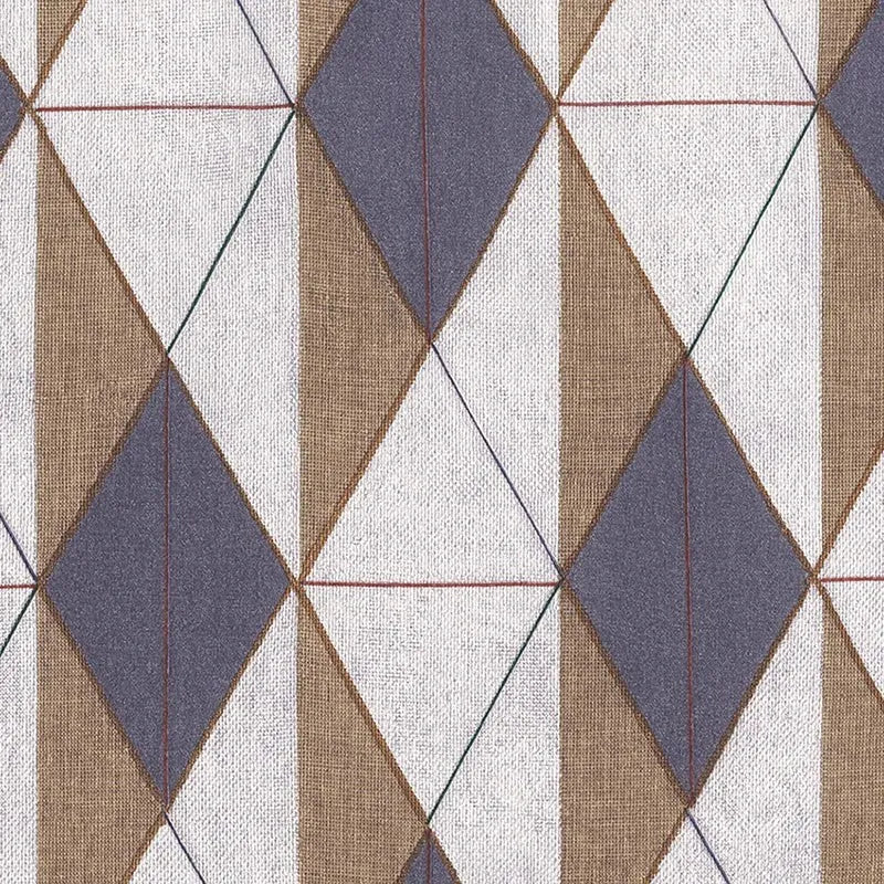 Closeup of a wallpaper showing its Contemporary, Geometric, Multicolour, Two-tone pattern, color, and subtle texture.