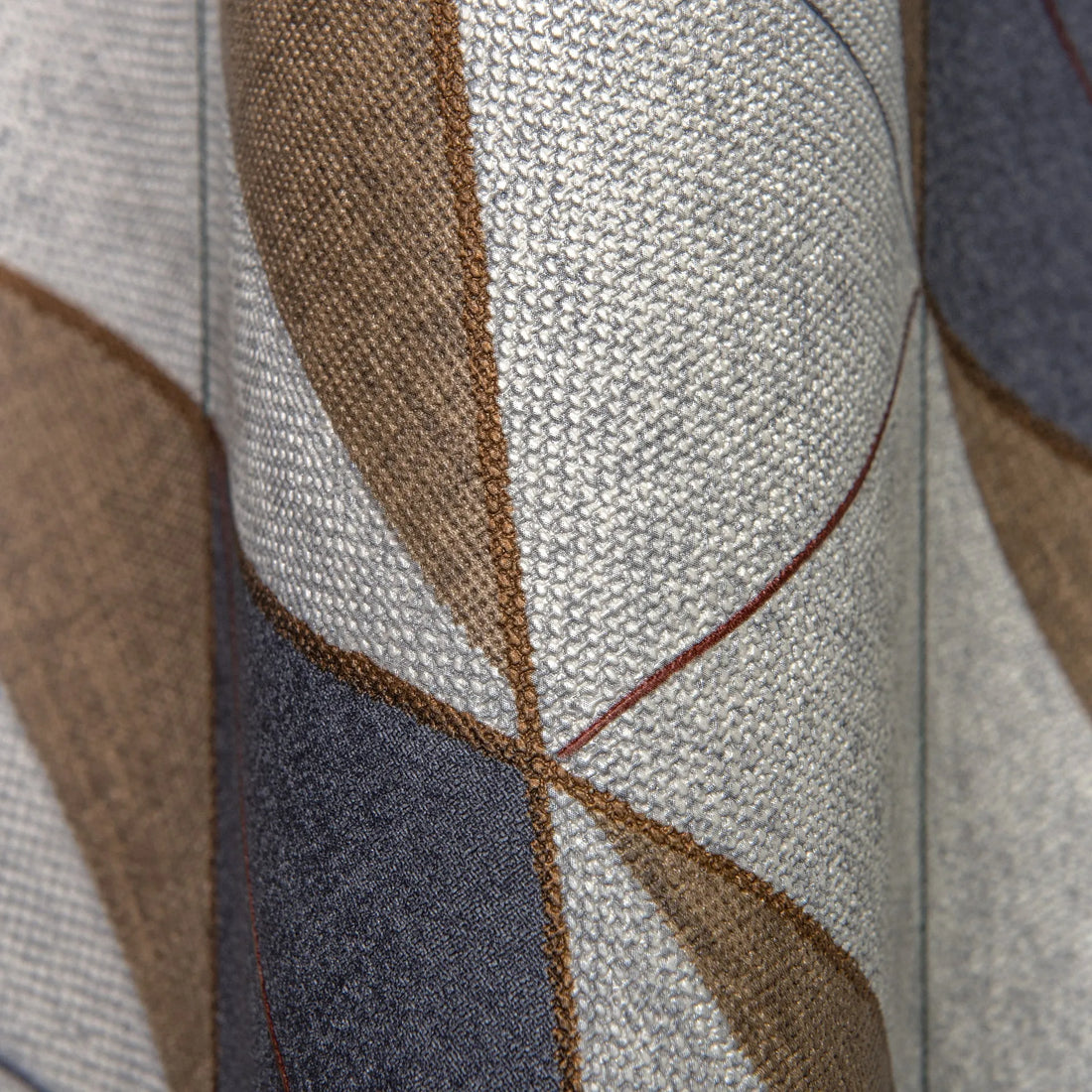 Closeup of a wallpaper showing its Contemporary, Geometric, Multicolour, Two-tone pattern, color, and subtle texture.