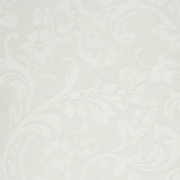 Closeup of a wallpaper showing its Floral, Neutrals, Unicolour pattern, color, and subtle texture.