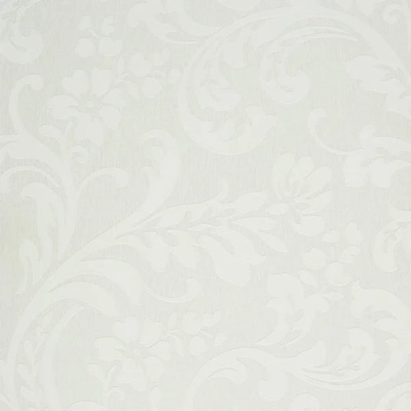 Closeup of a wallpaper showing its Floral, Neutrals, Unicolour pattern, color, and subtle texture.