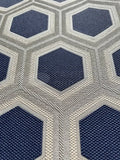 Hexagonal pattern wallpaper with blue and gray colors
