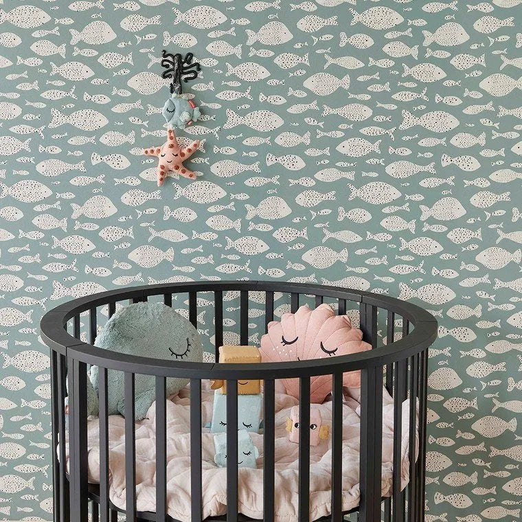 Closeup of a wallpaper showing its Kids, Two-tone pattern, color, and subtle texture.