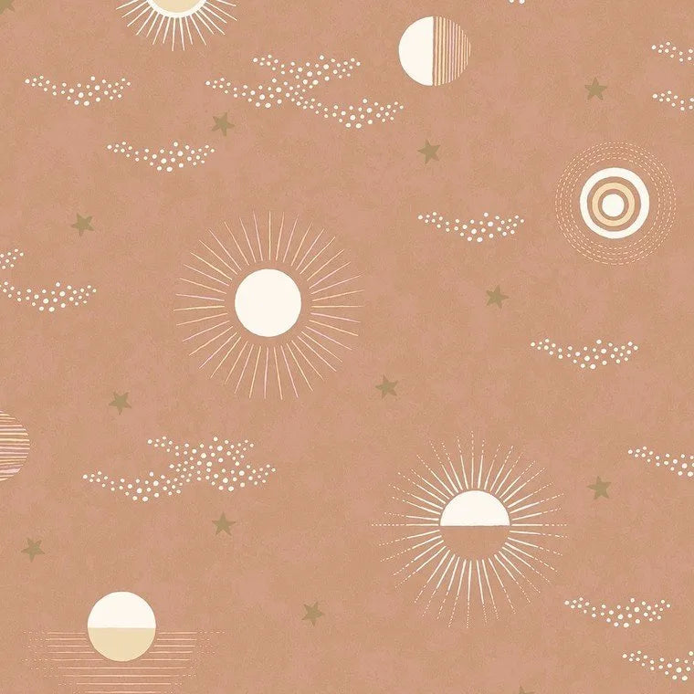 Closeup of a wallpaper showing its Kids, Neutrals pattern, color, and subtle texture.