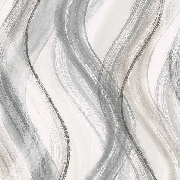 Closeup of a wallpaper showing its Contemporary, Multicolour, Waves pattern, color, and texture.