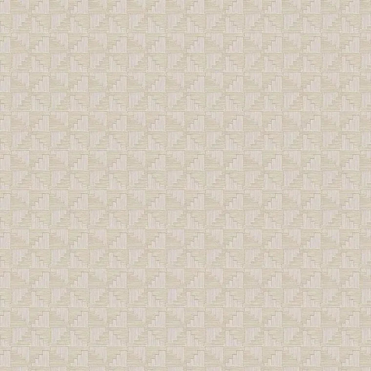 Closeup of a wallpaper showing its Geometric, Neutrals pattern, color, and subtle texture.