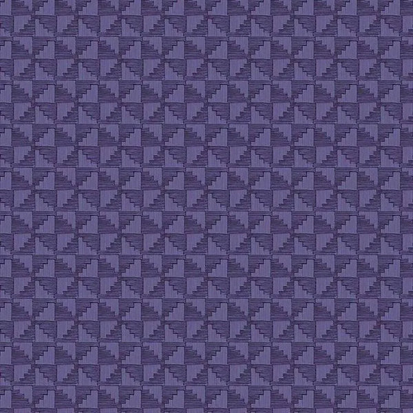 Closeup of a wallpaper showing its Geometric pattern, color, and subtle texture.